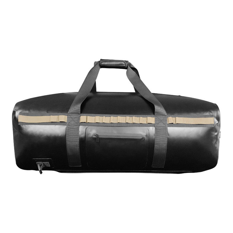 TPU Outdoor Waterproof Dry Duffel Bag 120L Μαύρο Χρώμα Για Κάμπινγκ